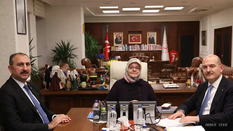 Aile ve Kadına Şiddetle Mücadelede Üç Bakan Tek Masada Buluştu