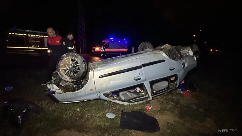 Zonguldak-Ankara Karayolunda Dehşet: Otomobil Takla Attı, 2 Kişi Yaralandı